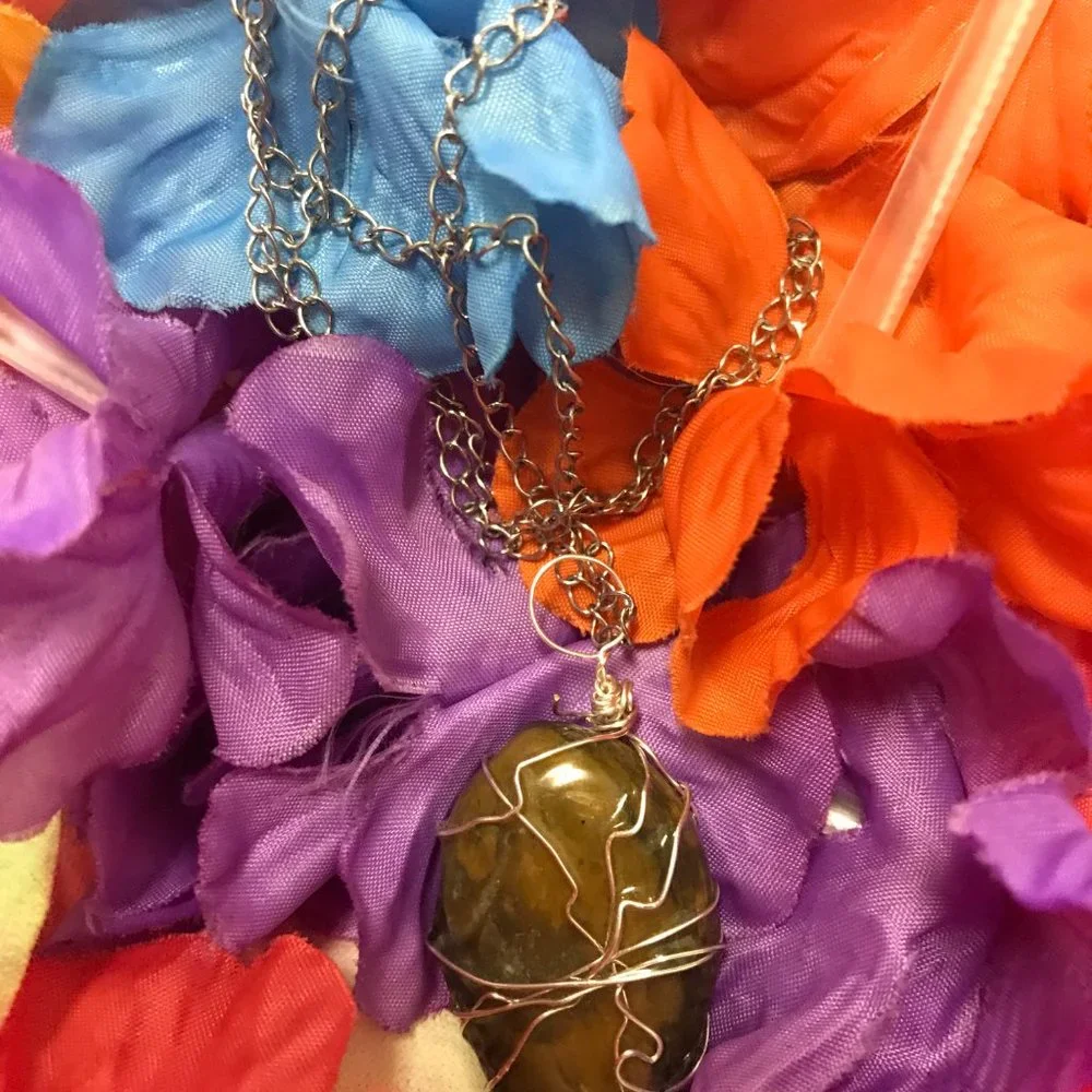 Wire Wrapped Unique Vintage Rare Vintage One of a Kind Handmade Necklace